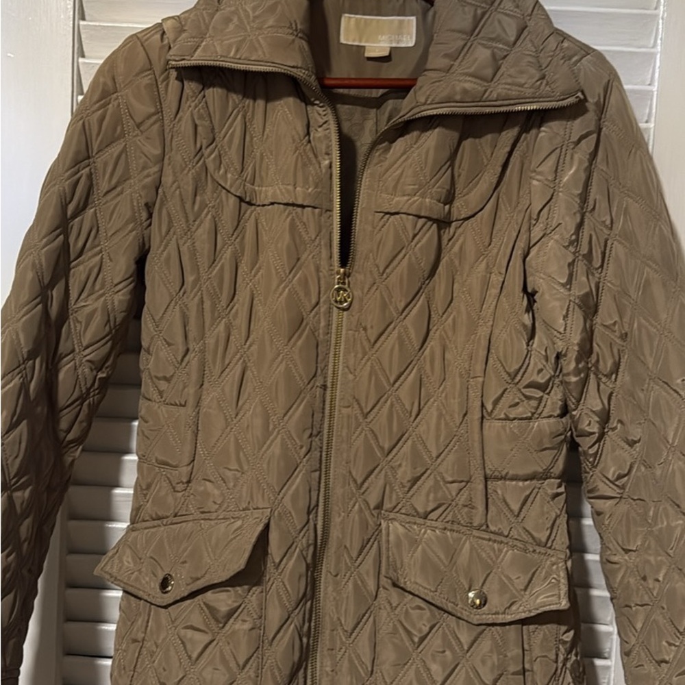 MICHAEL Michael Kors Quilted Brown Utility Jacket